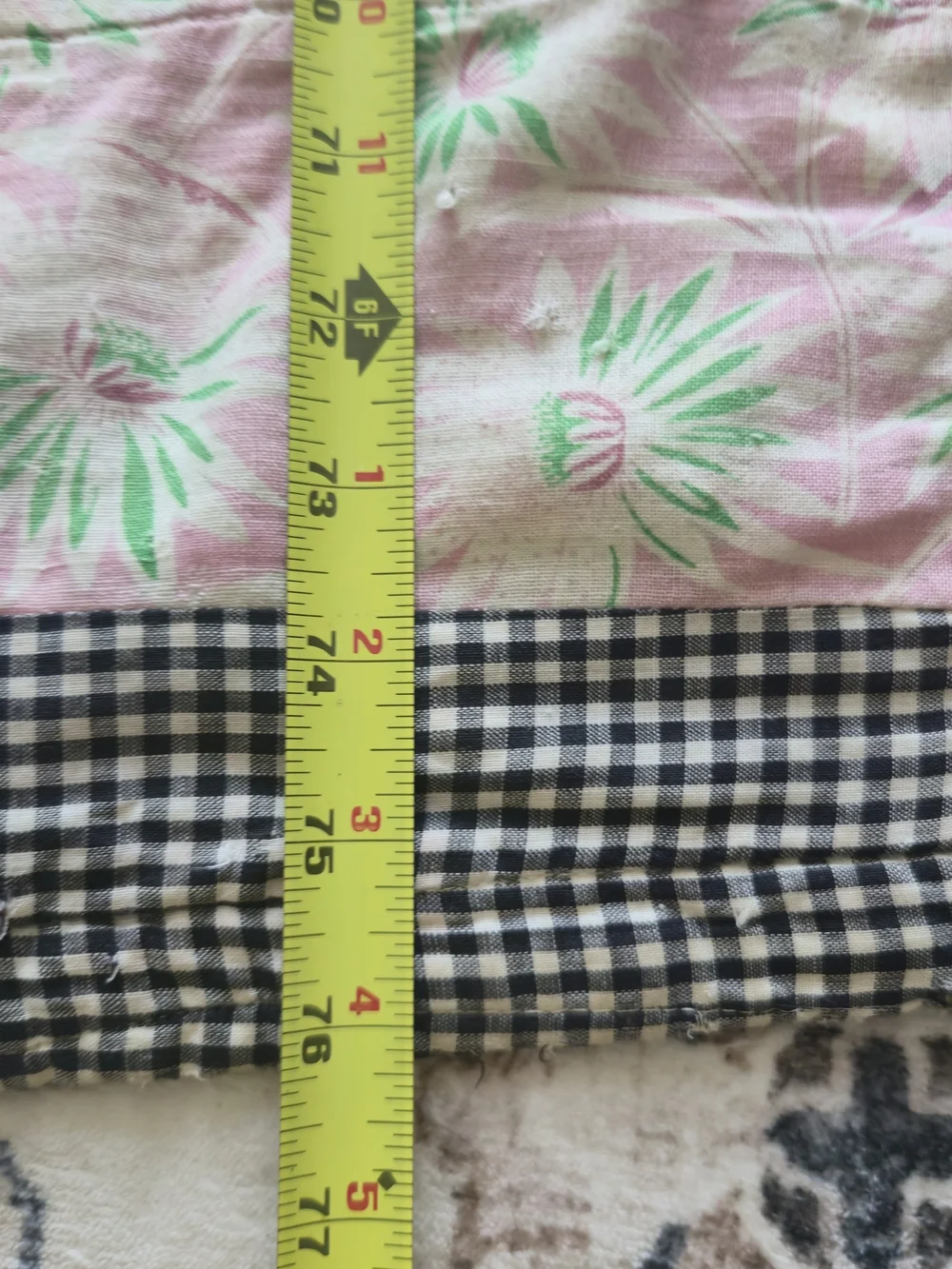 Vintage 30s 40s Quilt on Quilt Patched Over Cutter Craft 63x76 Heavy 6lb